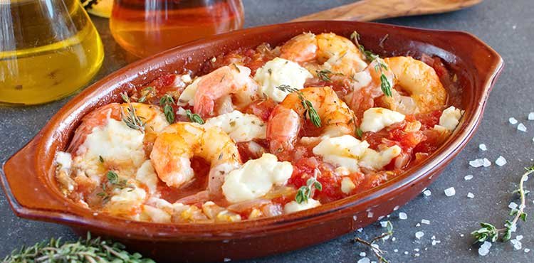Feta Prawns