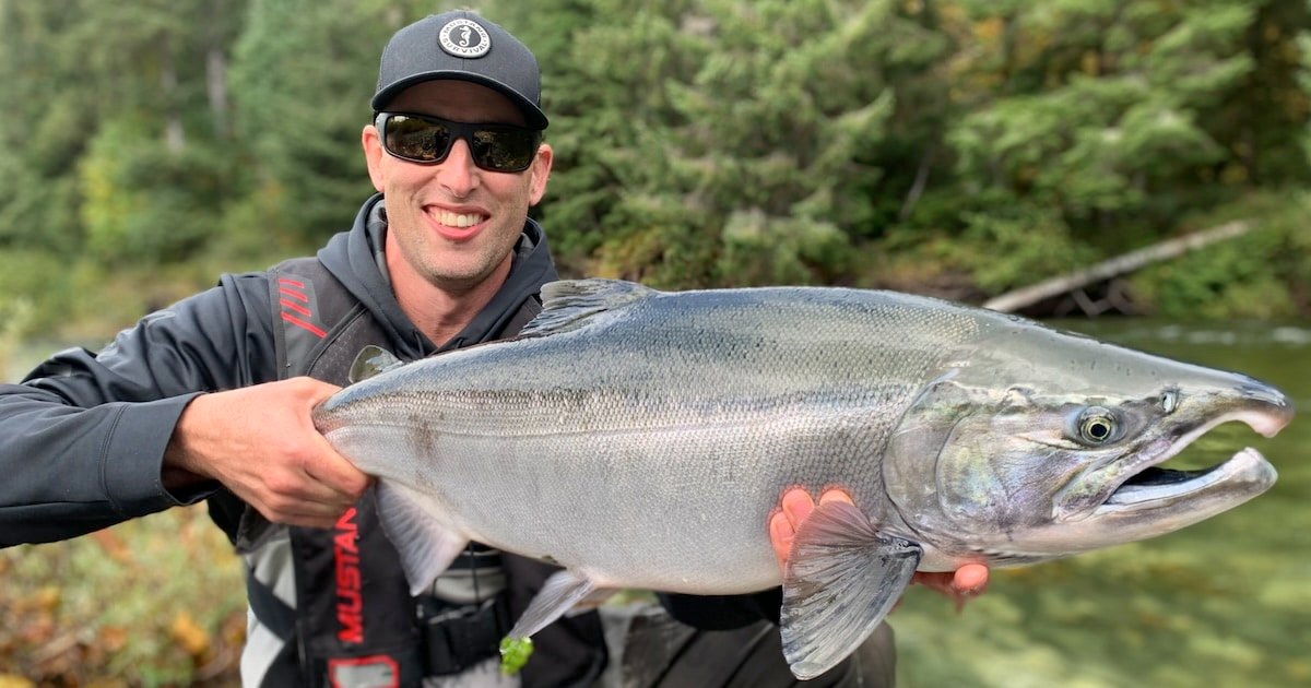 Chip Benedict with a silver Coho salmon