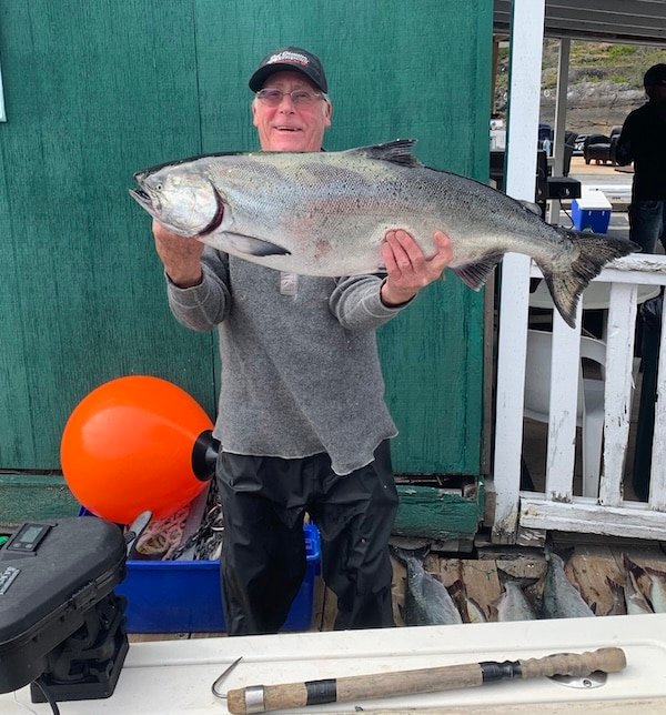 George Wetherell holding his fish