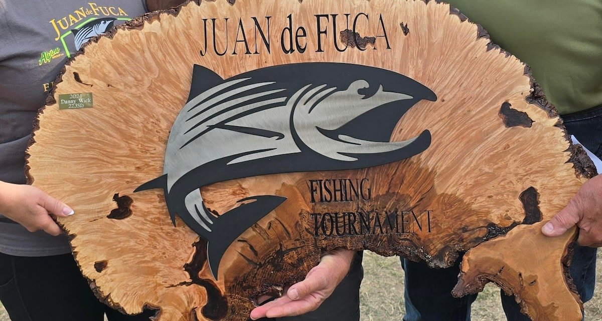 Juan de FUca Fishing Derby trophy